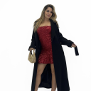 abito corto in paillettes stella